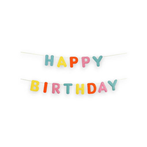 Picture of HAPPY BIRTHDAY FELT MIXED COLOURS BANNER 3M